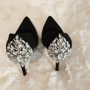 Size 7 Black Pumps w/ Studded Heel